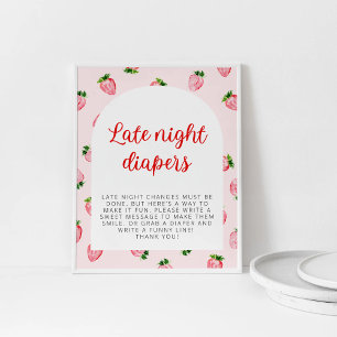 Affiche Panneau Baby shower des diaphragmes de nuit tardiv