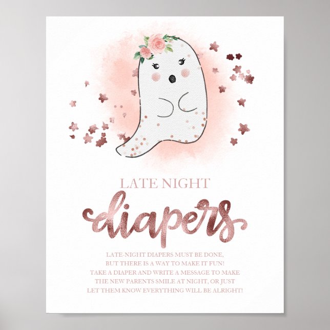 Affiche Panneau Baby shower des Diapositives nocturnes fan (Devant)