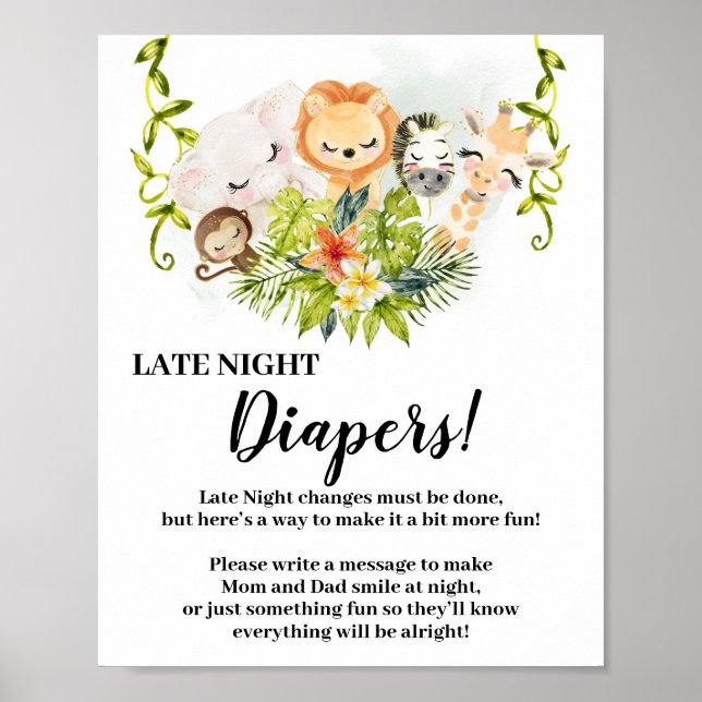 Affiche Panneau Baby shower des plongeurs nocturnes de la  (Devant)