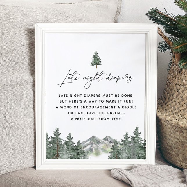 Affiche Panneau Baby shower des plongeurs nocturnes de mon (Créateur téléchargé)