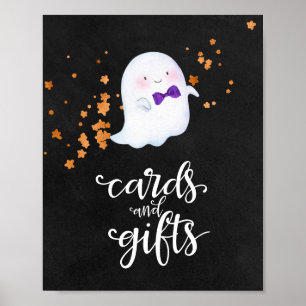 Affiche Panneau Baby shower fille Halloween Cartes et cade
