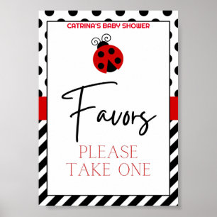 Affiche Panneau Baby shower Ladybug