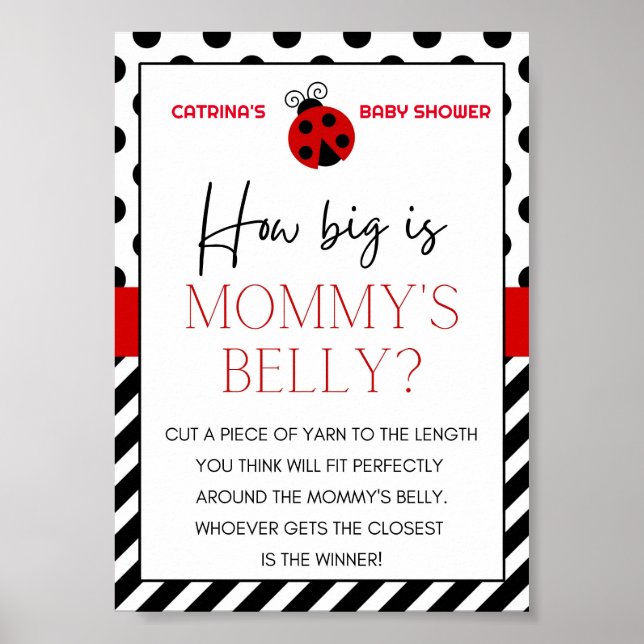 Affiche Panneau Baby shower Ladybug (Devant)