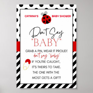 Affiche Panneau Baby shower Ladybug