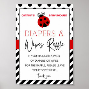 Affiche Panneau Baby shower Ladybug