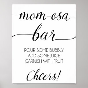 Affiche Panneau Baby shower Momosa Bar