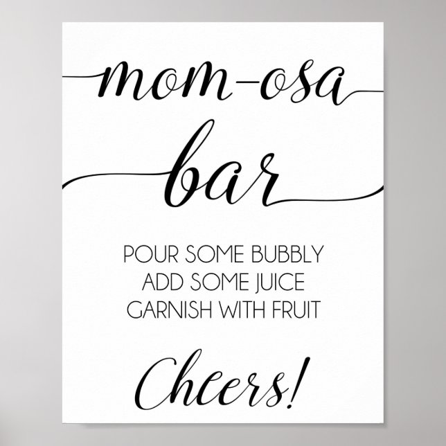 Affiche Panneau Baby shower Momosa Bar (Devant)
