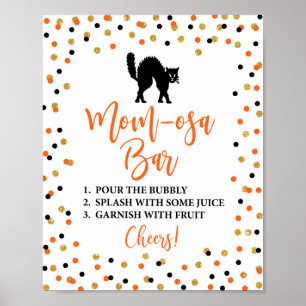 Affiche Panneau Baby shower Momosa Bar Halloween