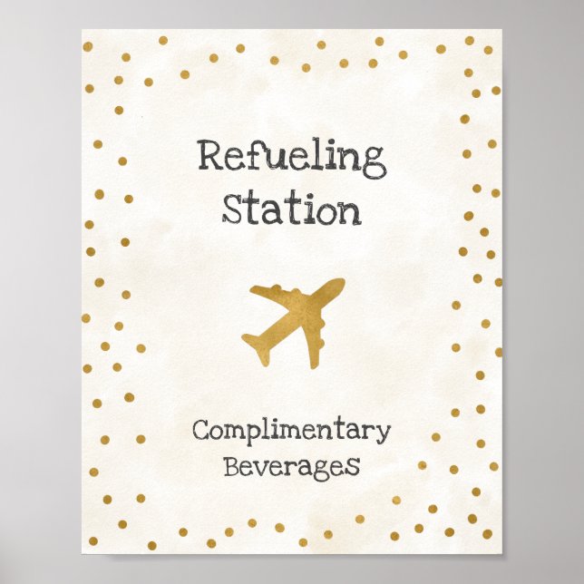 Affiche Panneau Baby Shower Refueling Station (Devant)