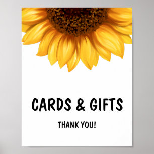 Affiche Panneau Baby shower Sunflower Automne Cartes et ca