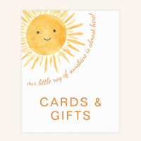 Panneau Baby shower Sunshine Cartes Et Cadeaux