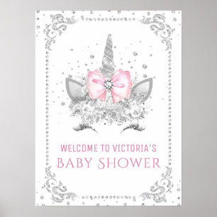 Affiche Panneau Baby shower Unicorne