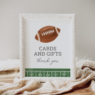Affiche Panneau Baby showers et cadeaux de football