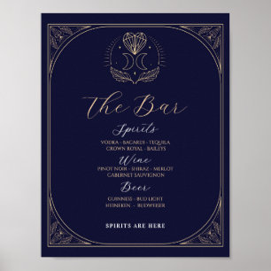 Affiche Panneau Bar Tarot Signer Mariage Réception Étoiles