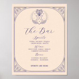 Affiche Panneau Bar Tarot Signer Mariage Réception Étoiles
