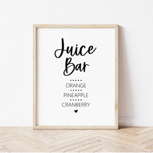 Affiche Panneau barre de jus