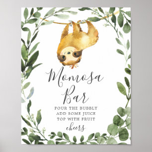 Affiche Panneau barre du Baby shower Slot Mimosa