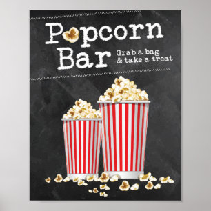 Affiche Panneau barre Popcorn