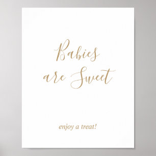 Affiche Panneau Bébés Dorés Sont De Doux Traités