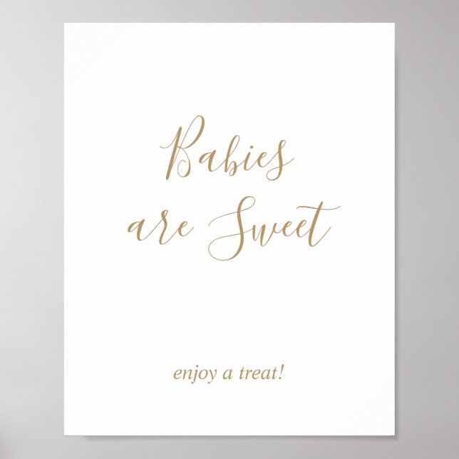 Affiche Panneau Bébés Dorés Sont De Doux Traités (Devant)