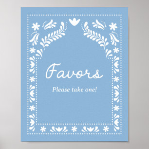 Affiche Panneau bleu Picado Favores