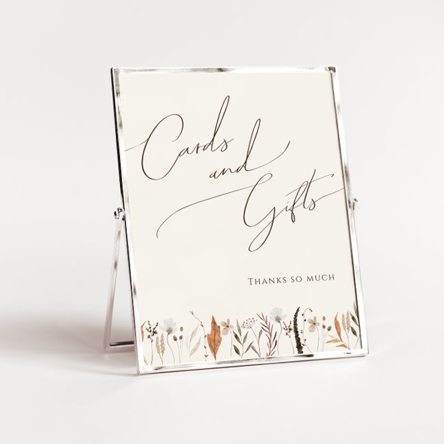 Affiche Panneau Boho Automne Fleur sauvage Cartes et Cadea (Créateur téléchargé)