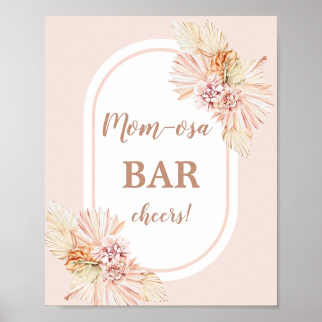 Affiche Panneau Boho Blush Desert Momosa Bar (Devant)