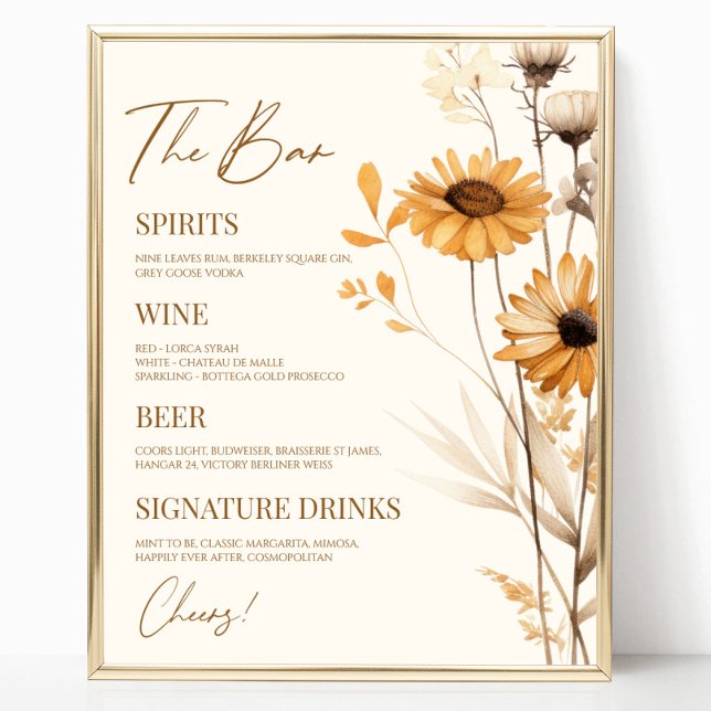 Affiche Panneau Boho Fleur sauvage Fleur Fleur Fleur Maria (Créateur téléchargé)