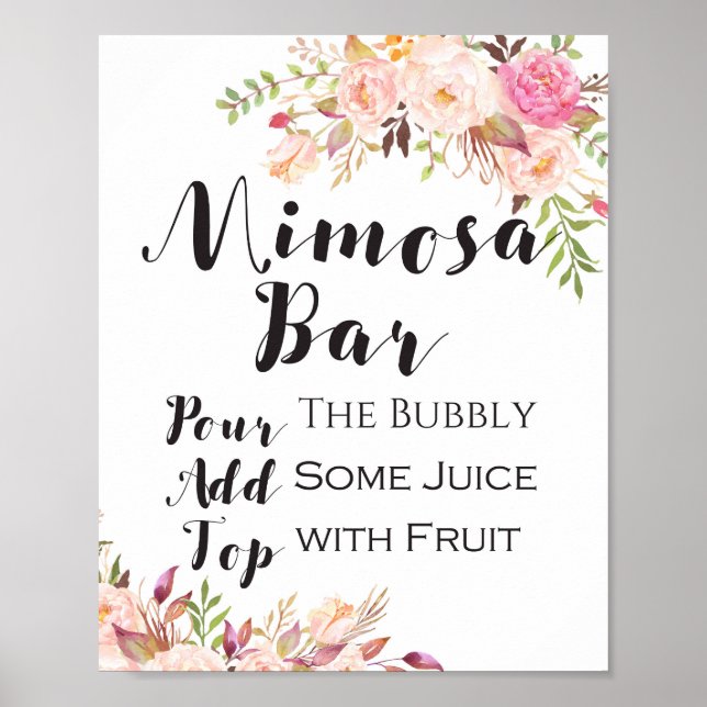 Affiche Panneau Boho floral mimosa (Devant)