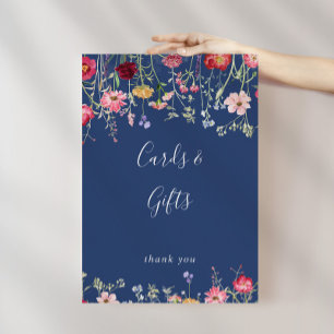 Affiche Panneau Boho Multicolor Fleur sauvage Cartes et Ca