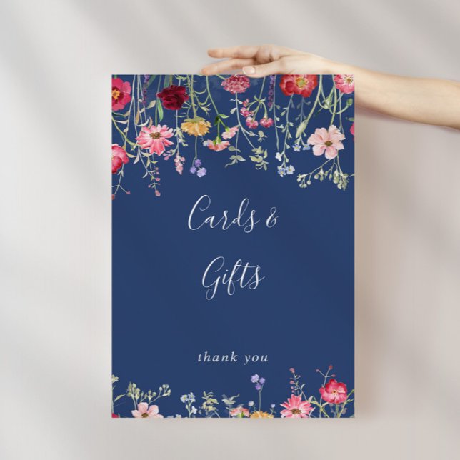 Affiche Panneau Boho Multicolor Fleur sauvage Cartes et Ca (Créateur téléchargé)