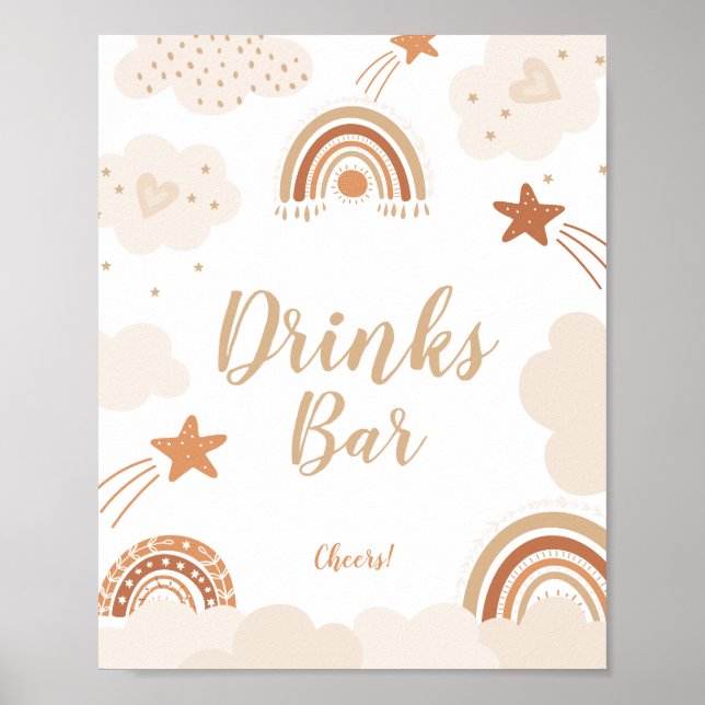 Affiche Panneau Boho Rainbow Dracks Bar (Devant)