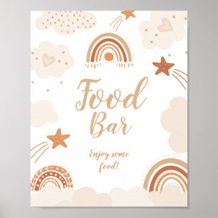 Affiche Panneau Boho Rainbow Food Bar