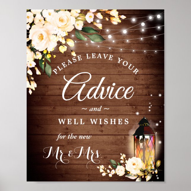 Affiche Panneau Bois & Blush Rose Conseils et bien-être (Devant)