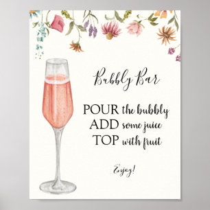 Affiche Panneau boisson Bubbly Bar