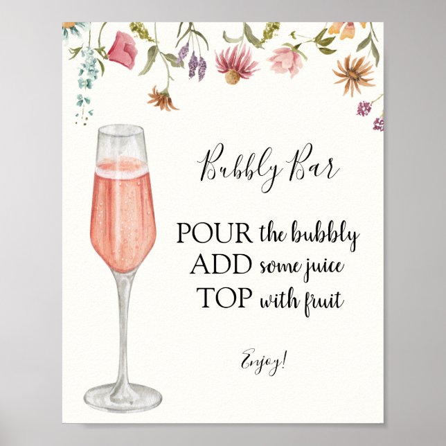 Affiche Panneau boisson Bubbly Bar (Devant)