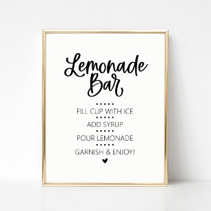 Affiche Panneau boisson de la barre de Lemonade