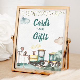 Affiche Panneau Boy Train Birthday Cartes et Cadeaux