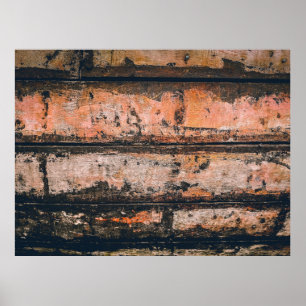 Affiche Panneau Brown et orange