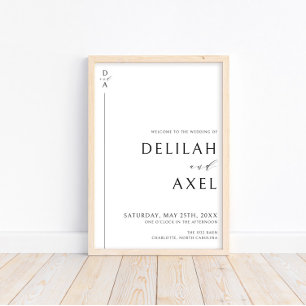 Affiche Panneau budget minimaliste ultra-moderne noir et b