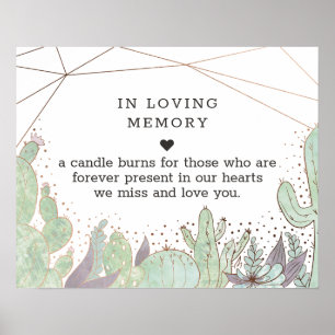 Affiche Panneau Cactus et Succulentes en Terrarium En Souv