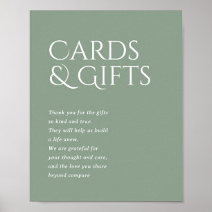 Affiche Panneau Cadeaux et cartes de mariage Norwich