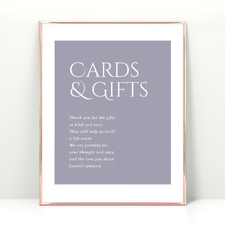 Affiche Panneau Cadeaux et cartes de mariage Norwich