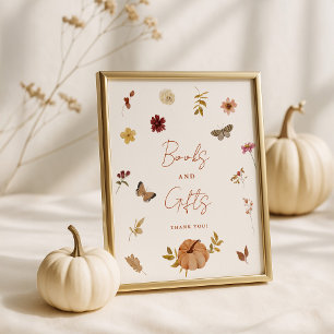 Affiche Panneau Cadeaux Fleurs sauvages Baby showers Citro