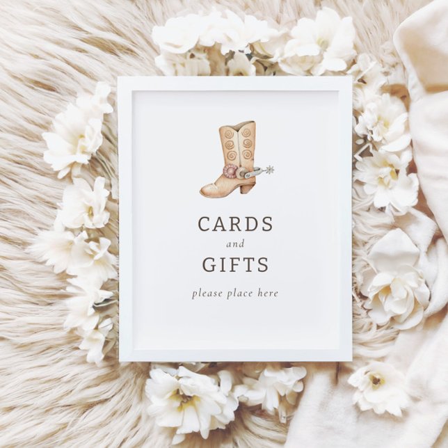 Affiche Panneau Cadeaux modernes Western Rodeo Cards + Cad (Créateur téléchargé)