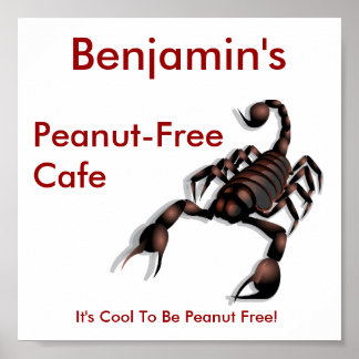 Affiche Panneau Café sans arachide