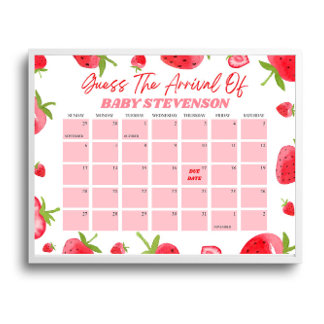 Affiche Panneau Calendrier de date d'échéance du Baby show