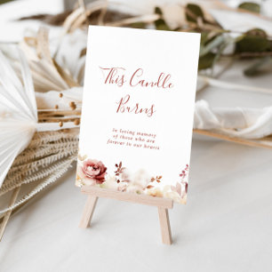 Affiche Panneau Calligraphie Graceful Floral Candle Burle