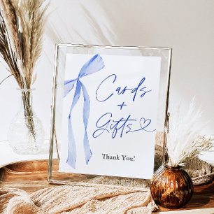 Affiche Panneau Carte bleue et GIfts
