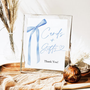 Affiche Panneau Carte bleue et GIfts